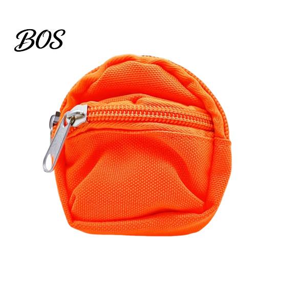 Keychain Accessory Mini Backpack Coin Purse, Scratch Resistant Zippered Compartment Bag, Waterproof Oxford Cloth Earphone Case Holder