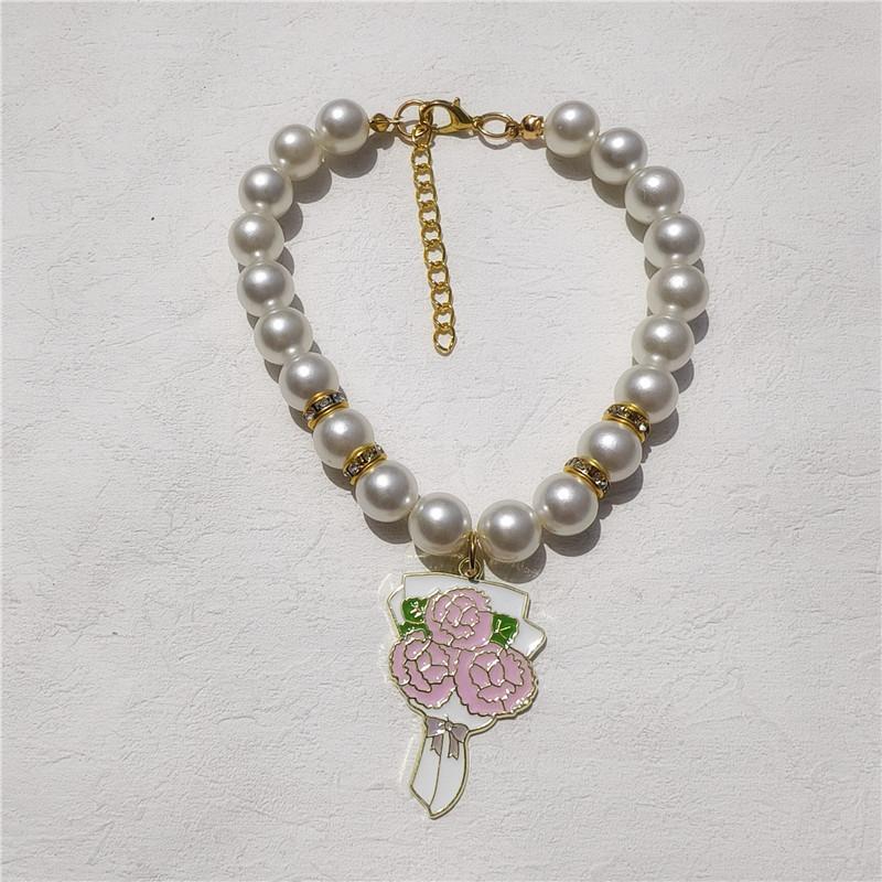 Sweet Flower Pet Necklace Cat Dog Collar Collar Cat Adjustable Collar Pet Grooming Accessories Pendant XS 15-20CM