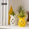 Decorative Window Sill Planter Hollow Pineapple Flower Vase for Air Plants, 3D Printed Geometric Small Plant Display Holder Planter, Desktop