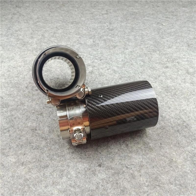 One Piece M Performance Glossy Carbon Exhaust Tips For Universal Style M2 M3 M4 M5 M6 Carbon Nozzles Tails Exhaust Modification