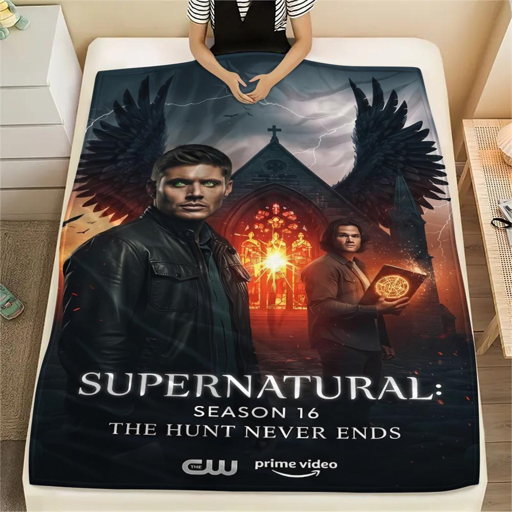 Supernatural Brothers Print Flannel Blanket,High Quality Comfortable for All Seasons,Home Decor,Warmth and Comfort,Perfect for Christmas Gifts