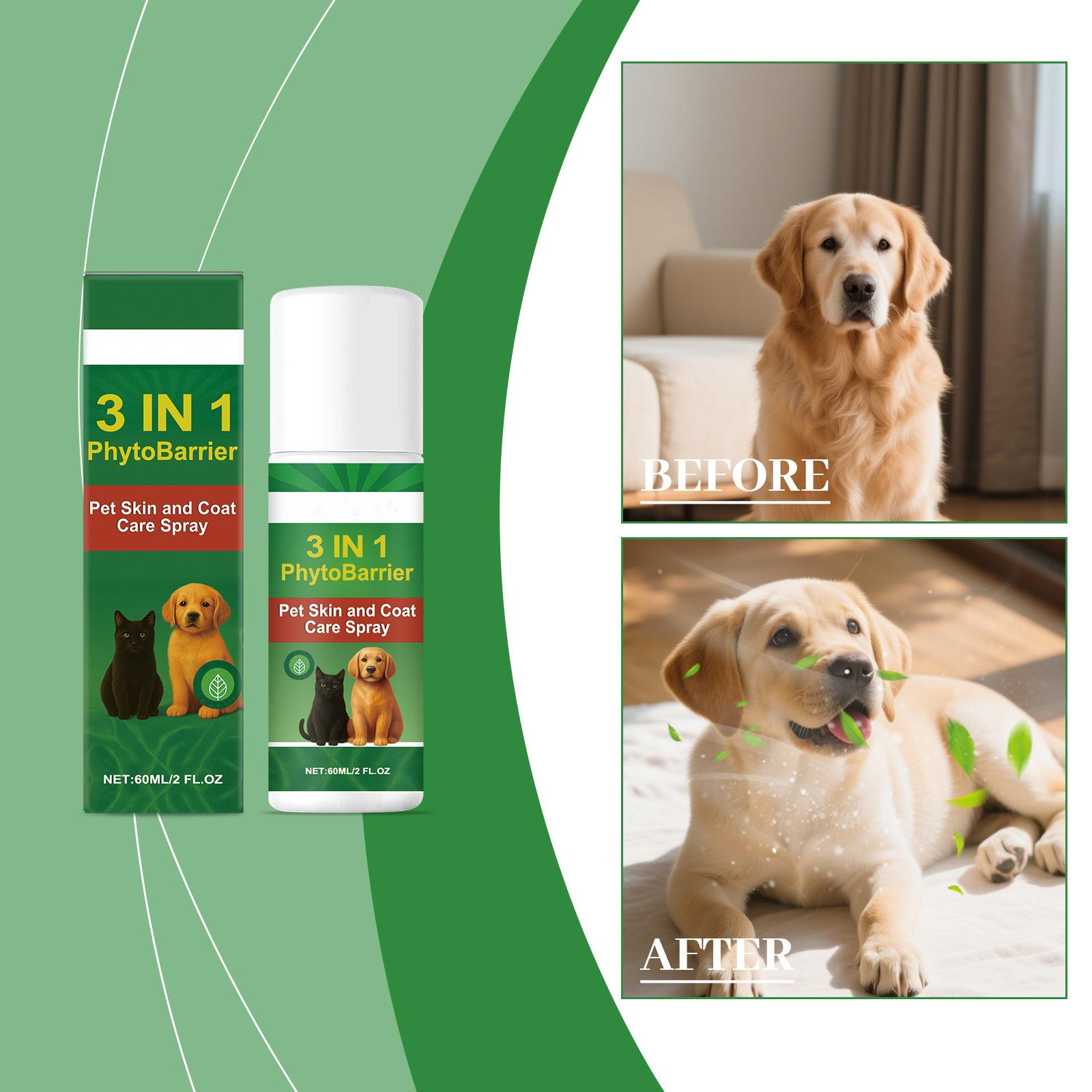 

60ml Pet Skin Care Spray - Gentle Daily Use Spray For Clean And Comfortable Skin One Size