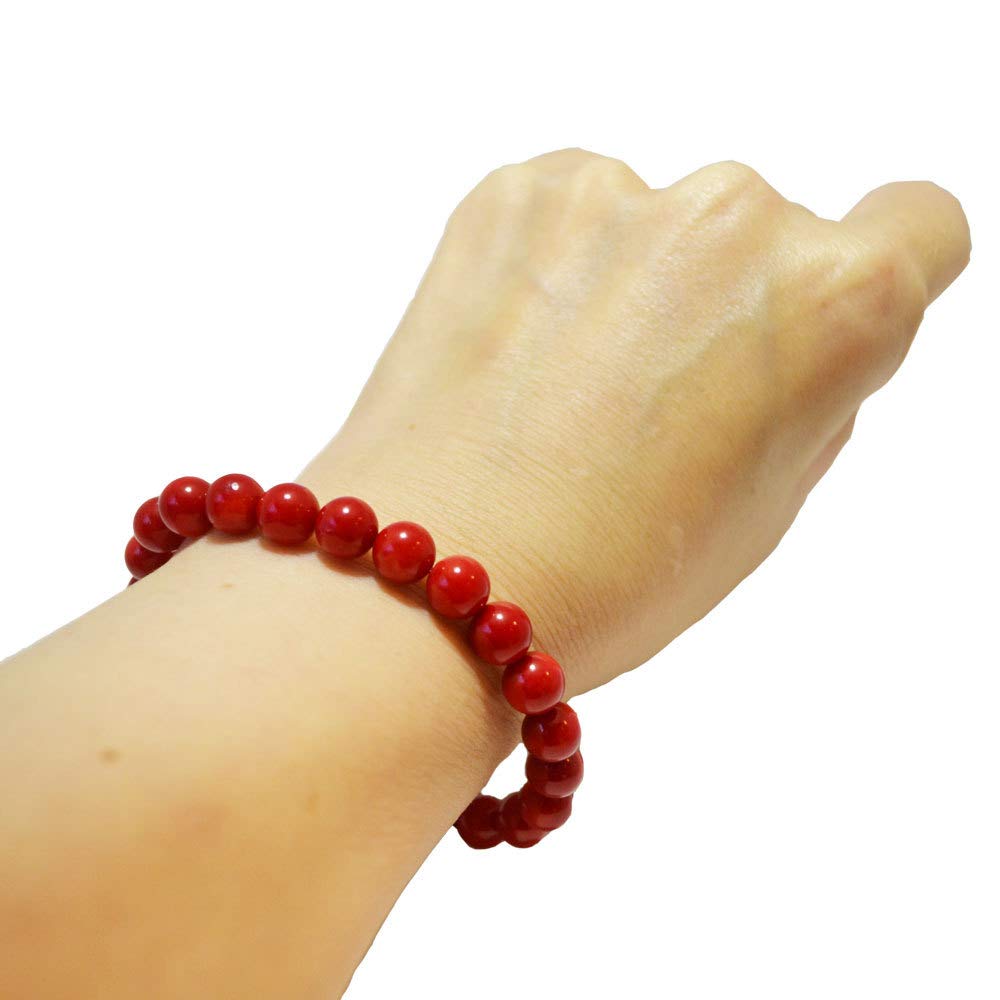 Natural Coral Red Coral 16cm [Omamori-do] Bracelet, Bracelet,