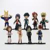 My Hero Academia 9 Pcs Cute Ver. Midoriya All Might Bakugou So Ochaco PVC Action Figure Boku no Hero Gift Doll Modelo 8-10cm