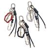 Stylish Leather Cord Keychain Makeup Mirror Portable Travel Essential Stylish Cosmetic Accessory Gift Metal Key Holder