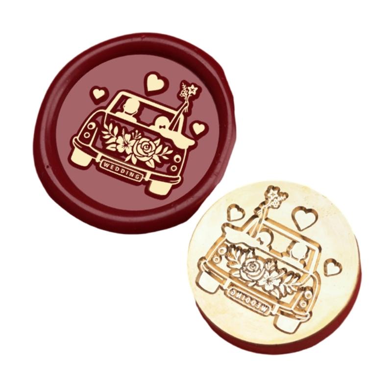 Wytłaczana pieczęć pieczęci woskowej główka mosiężna pieczęć pieczęci woskowej główka pieczęci woskowej wymienna do pieczętowania kopert kartki z życzeniami