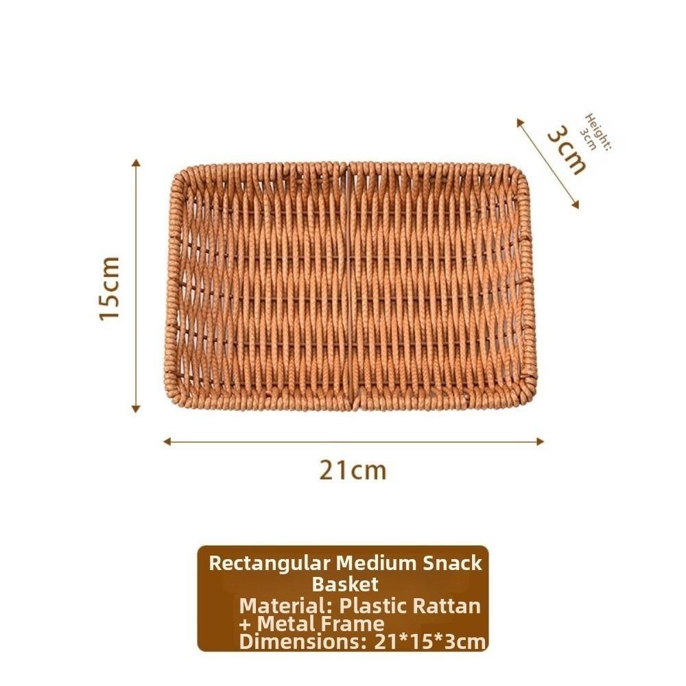 Retro Gewebte Imitation Rattan Obstschale Hochzeitsbonbon Blumenaufbewahrung