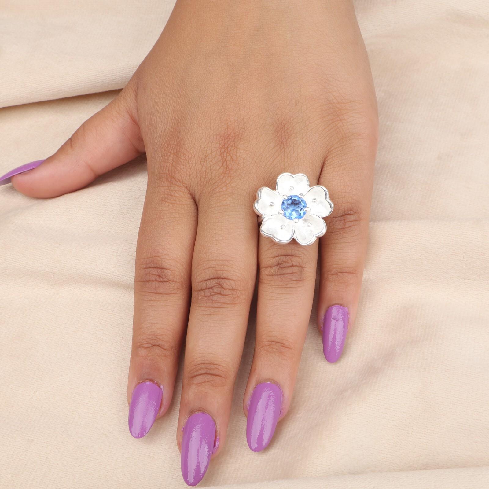 

Натуральный Танзанит Драгоценный Камень 925 Стерлинговое Серебро Дизайнерские Ювелирные Изделия Обручальное Кольцо CZR-1-5 9.75