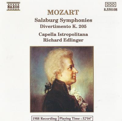 CD W.A. MOZART - Mozart: Salzburg Symphonies 8550108 Naxos 1988 UK ObiClassical Used