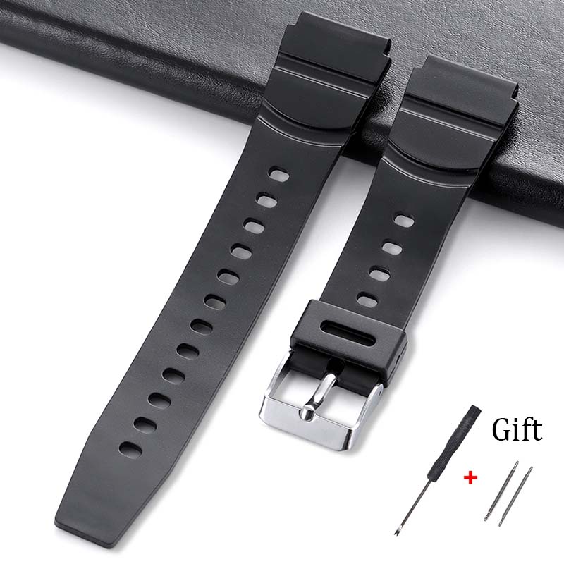 Silicone Watch Strap 12mm 14mm 16mm 18mm 20mm 22mm for Casio F91W F84 F105/108 W800H A158/168 AE1200/1300 SGW400 Universal Band