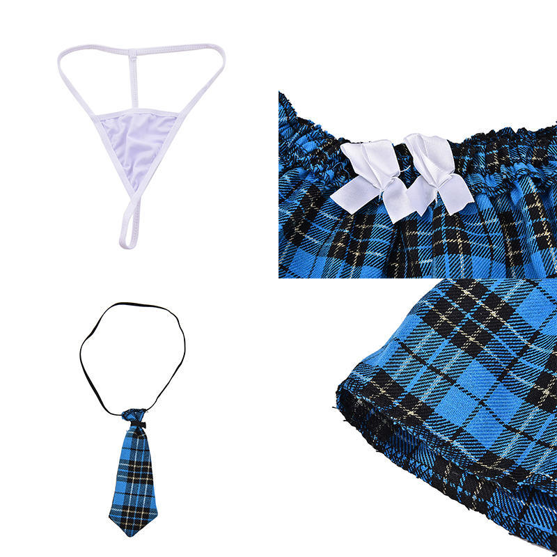 Women School Girl Uniform Costume Lingerie Halloween Sexy Fancy Dress Outfit