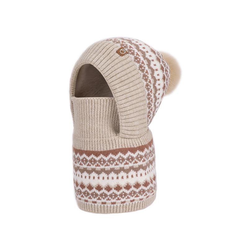Kids Winter Knit Balaclava Hat with Face Mask and Neck Gaiter for Boys
