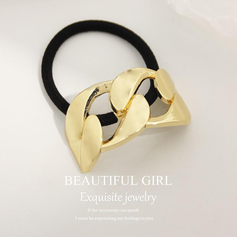 Minimalist Metal Hair Ring - New Korean Style High-End Ponytail Tie Rubber Band.