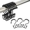 12Pcs Double Sided Shower Curtain Hooks Rust Proof Bathroom Shower Hangers  Curtain Rods