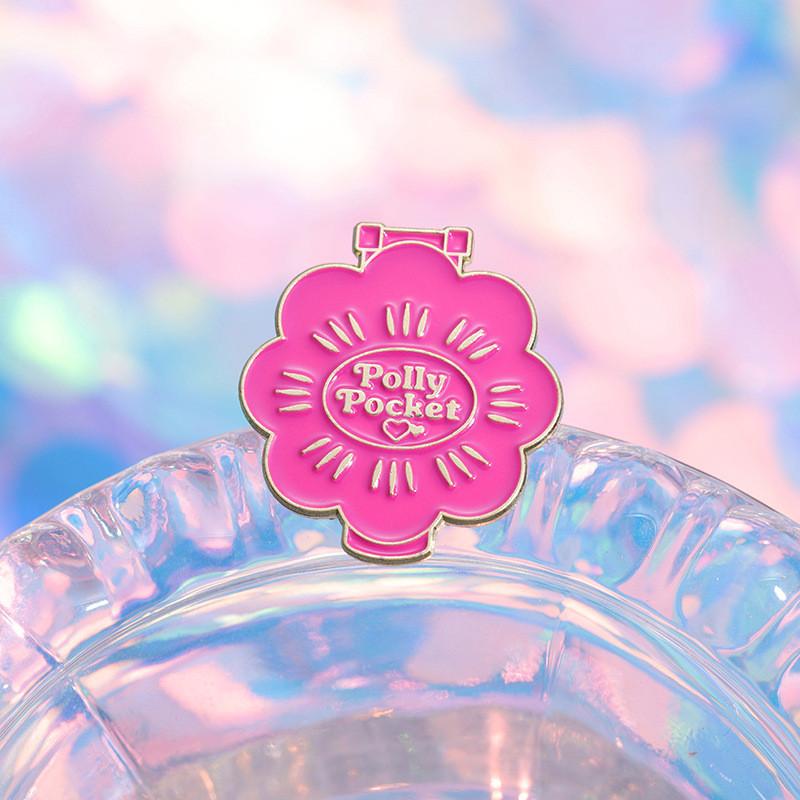 Cartoon Pink Sweet Geometric Star Shell Brooch Stylish Alloy Letter Badge Accessory