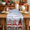 Christmas Gnomes Xmas Tree Linen Table Runner Home Party Decor Winter Snowflakes Bird Dining Table Runners Christmas Decorations