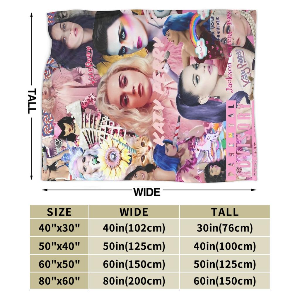 Warm Soft Blanket Travel Office Katy Perry Muisc Tour Poster Throw Blanket Flannel Bedspread For Living Room Sofa Bed Cover