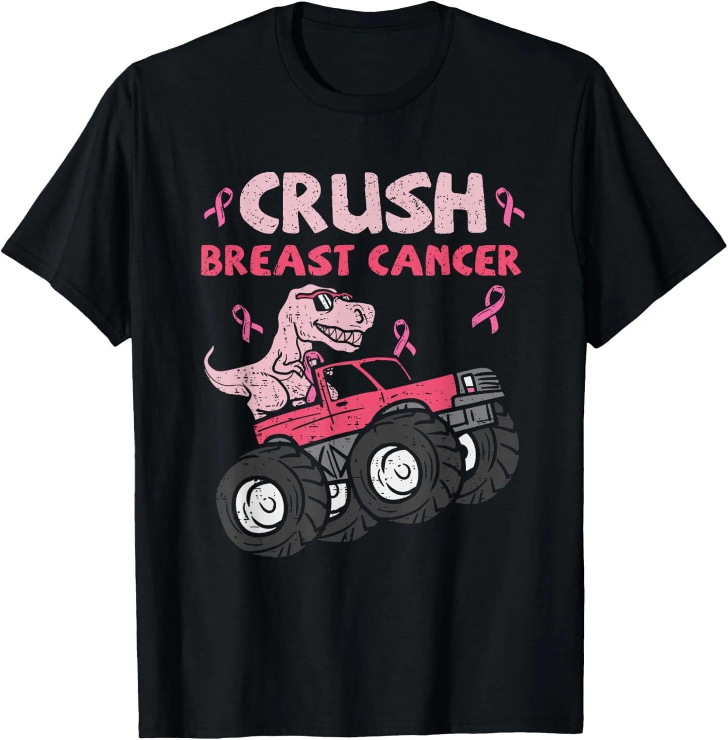 Crush Breast Cancer Awareness Monster Truck Pink Ribbon Gift Unisex T-Shirt L
