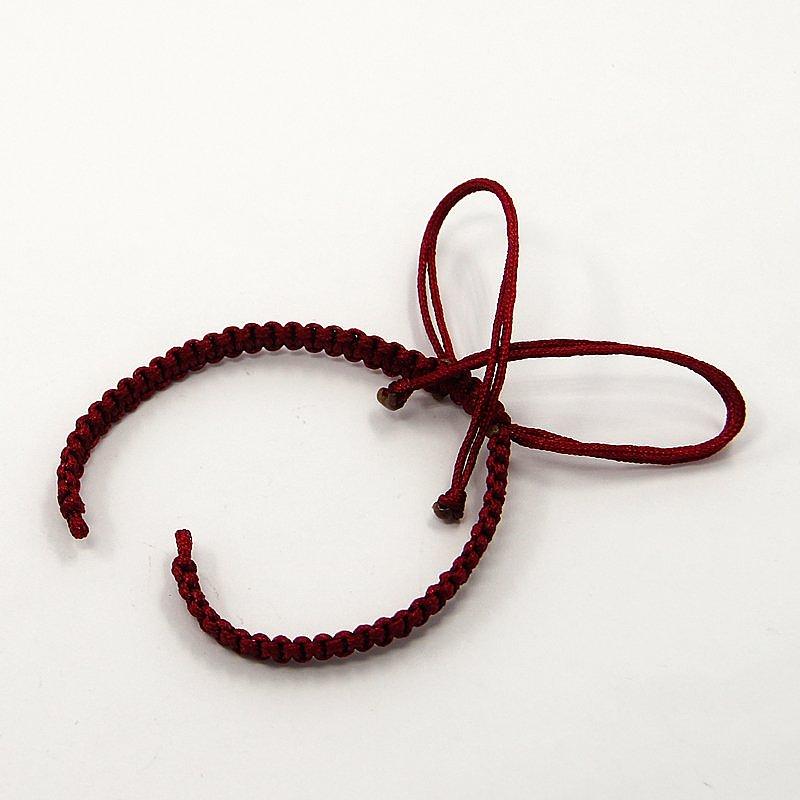 50pcs Multicolor Adjustable Braided Nylon Twisted Cord Bracelet Making Chinese Knot Bangle DIY Jewelry Findings 1¬1.55cm Long