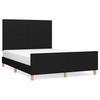 Bed Frame without Mattress Black 140 x 200 cm Fabric