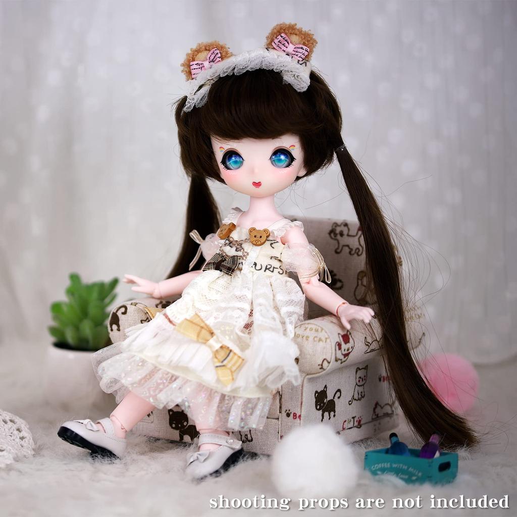 ICY Fortune Days BJD Doll Anime Style Doll Set with 28 Mechanical Perfect for DIY and Girl Doll 1/6 - Joints, Gifts, Decoration, Exercises,