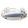 Elegant Gold Mirror Display Tray Portable for Organizing Accessories and Enhancing Home Decoration Aesthetic Use