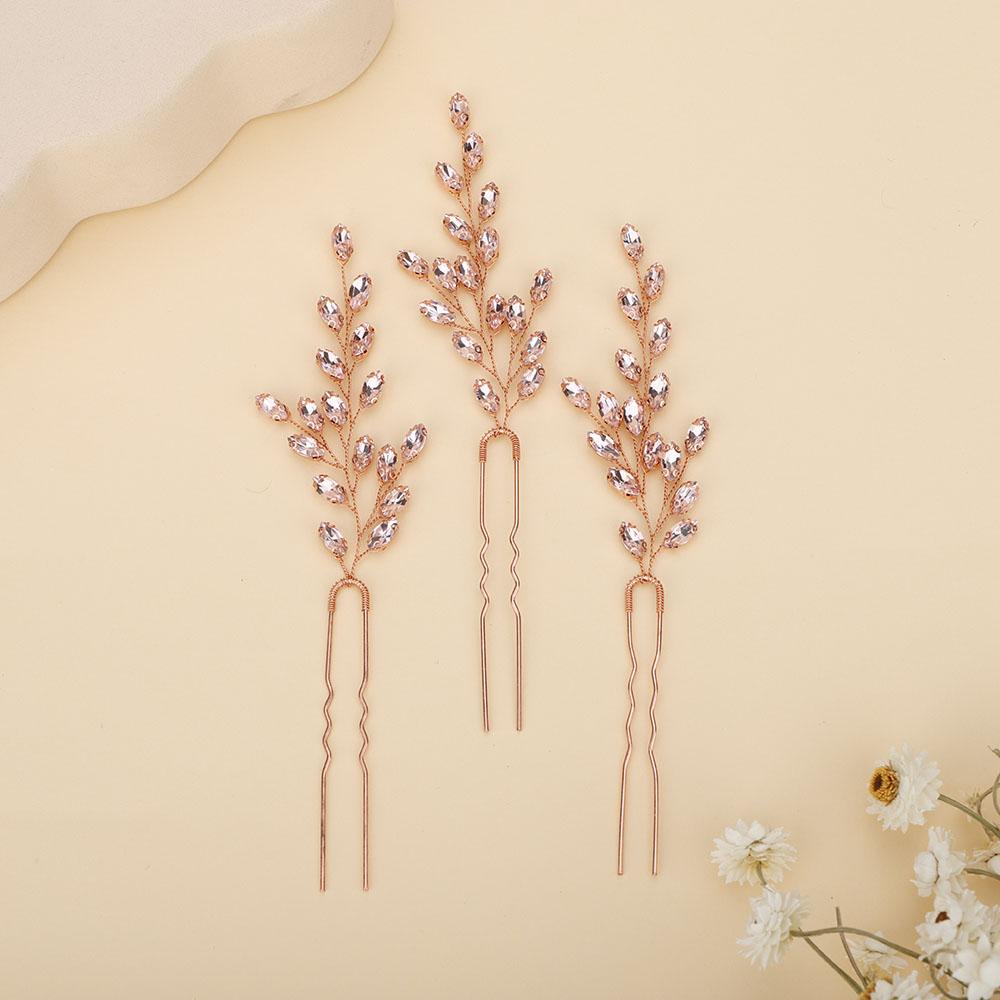 7 Farben Strass Haarnadeln Braut Blume Haarschmuck für Party Frauen Kopfschmuck Hochzeit Haaraccessoires