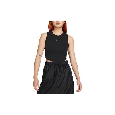 Essenciais para Esportes Top Cropped Canelado Feminino Preto FB8280-010