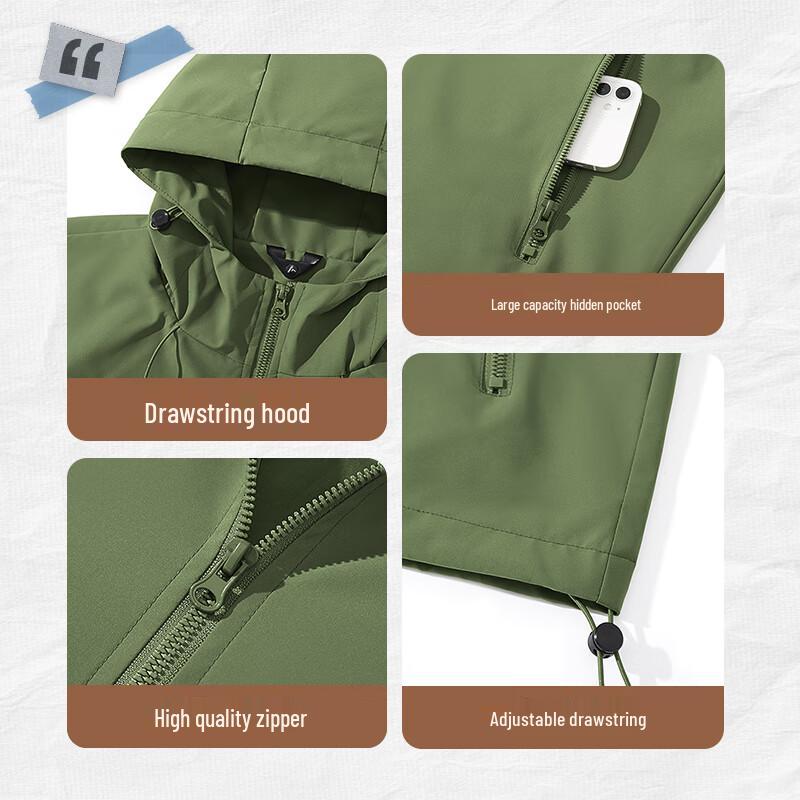 JEANSWEST LIFE Men's Windproof Waterproof Hooded Jacket