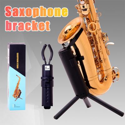 Faltbarer Altsaxophonständer Verstellbarer Saxophon-Dreibeinständer Rutschfestes Dreieck-Basisdesign Holzblasinstrumenten-Schutz Zubehör