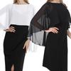 Elegant Sheer Shawl Top Loose Fit Chiffon Sunscreen Outerwear Chiffon Cover Up  Vacation