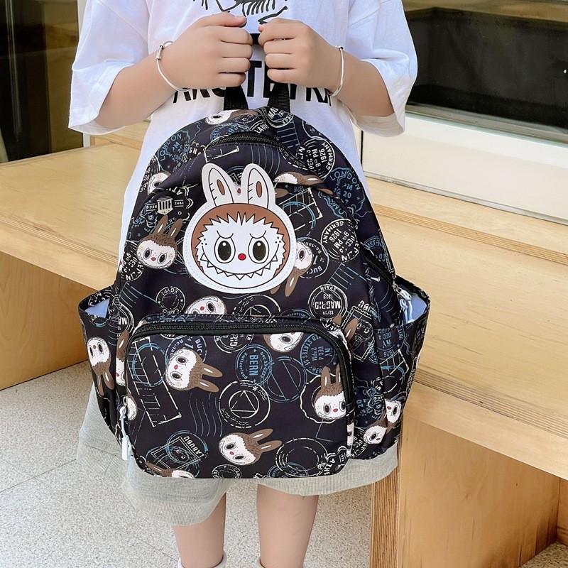 Cartoon Kids Dual Shoulder Backpack Large Capacity Print Schoolbag Students