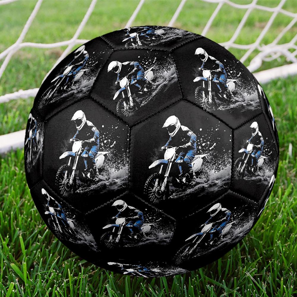 Off Road Motorcycles Theme Size 5 Soccer Ball, Suitable for Both Indoor and Outdoor Matches, a Gift Suitable for Everyone.