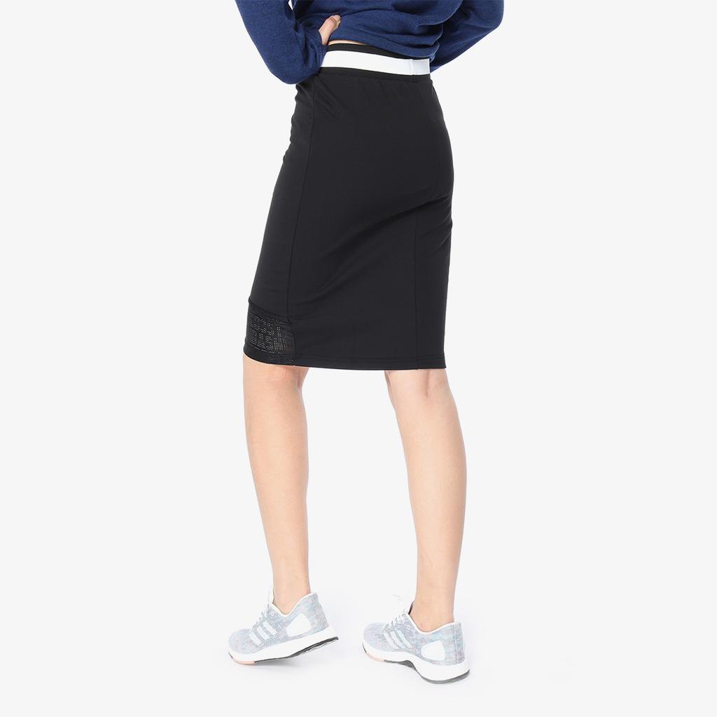 Adidas Neo W Cs Skirt Striped Mid Waist Soft Comfortable Straight Casual Skirt Women Skirts Black CV7359