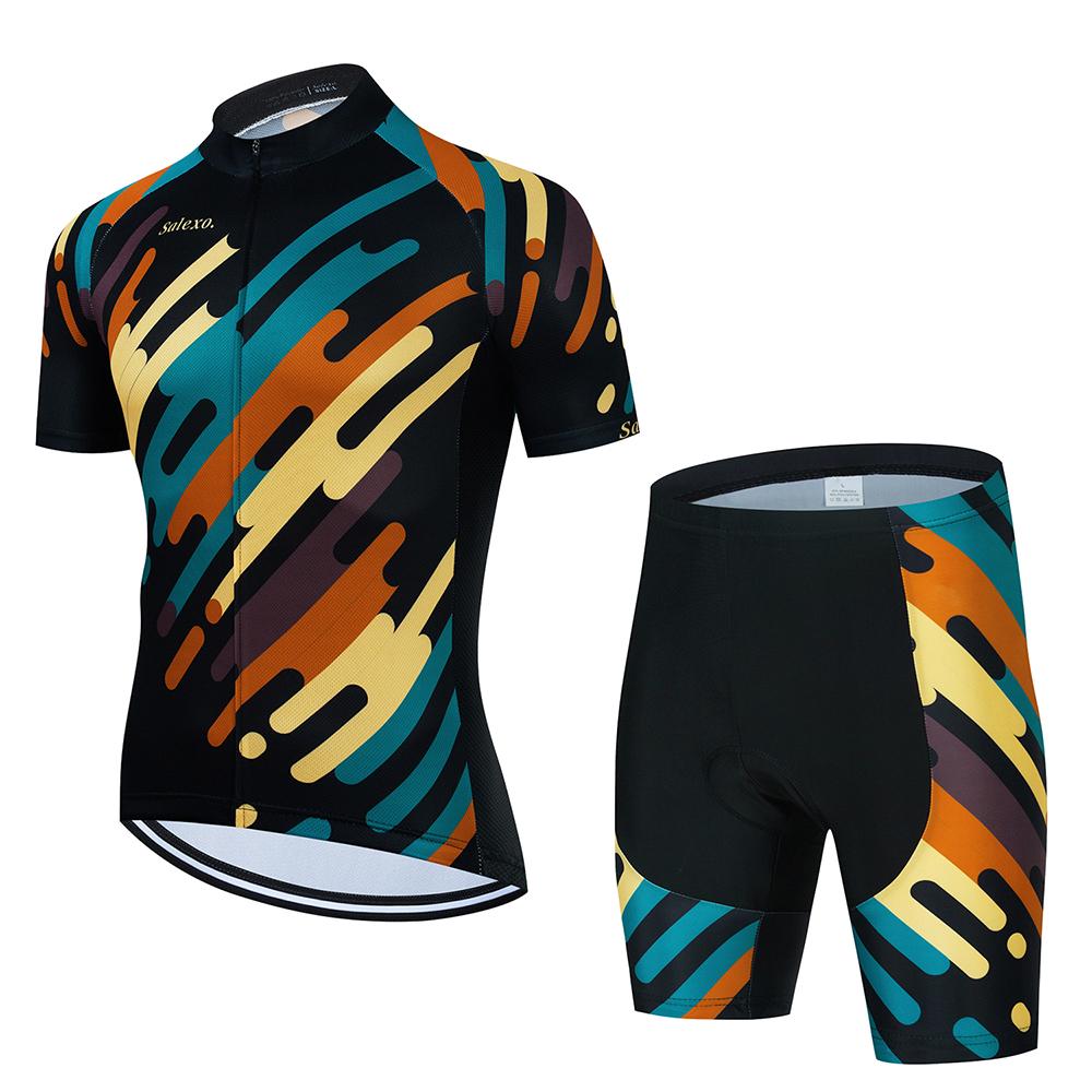 2026 Summer Breathable Cycling Suit Set Ropa Ciclismo Hombre Summer Men Short Sleeve Cycling Jersey Set Triathlon Bib Shorts Suit Bike Uniform