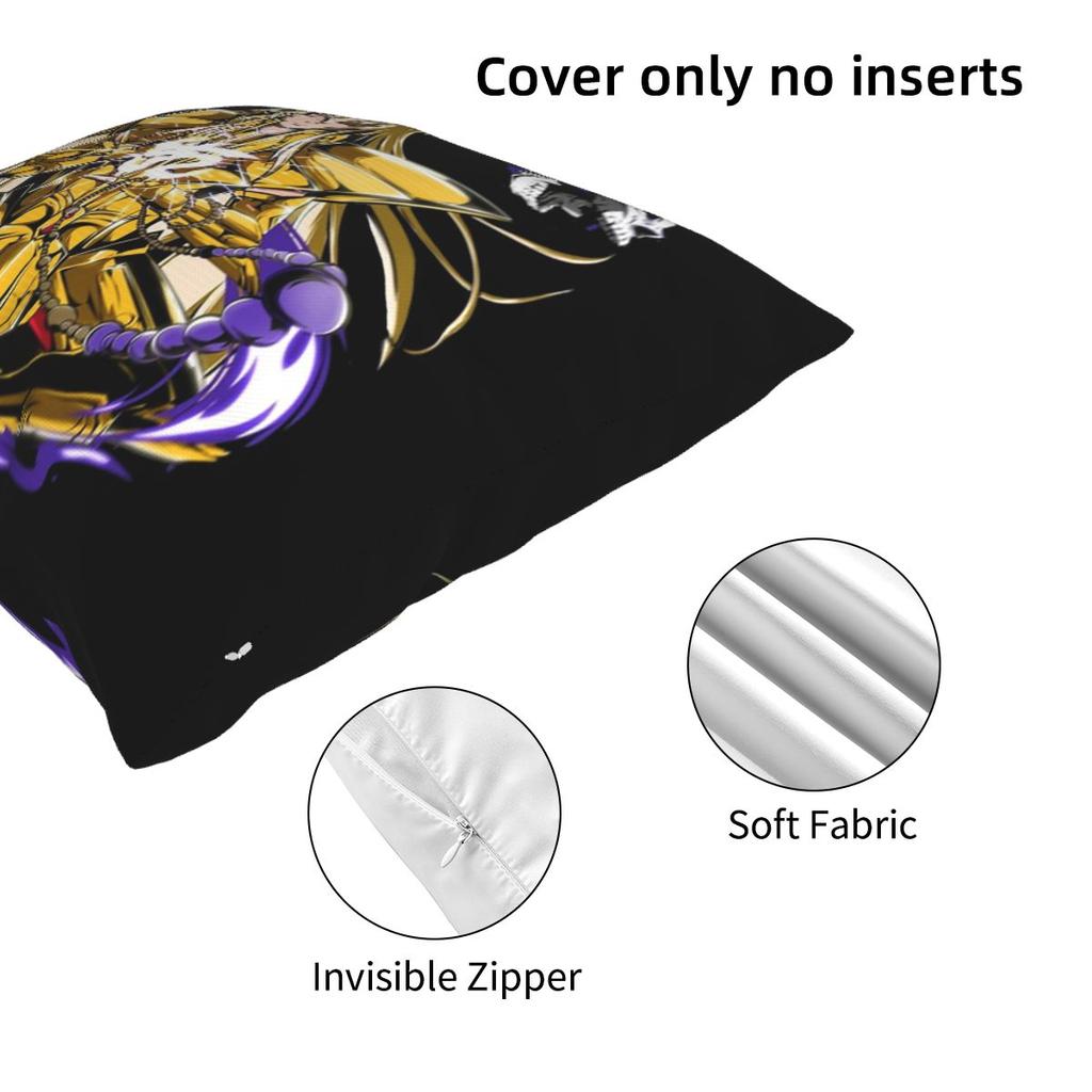 Knights Of The Zodiac Saint Seiya Square Pillowcase Cushion Cover Pillow Case Throw Pillow Cover for Home Sofa Living Room