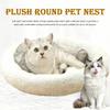 Arctic Flannel Round Cat Bed Warm Cat Bed Dog Bed Round Bed Wear-resistant Soft and Comfortable Mat Winter Supplies Pet Supplies