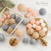 Purple/Gray/Coffee Irregular Flocking Christmas Tree Ball Ornaments
