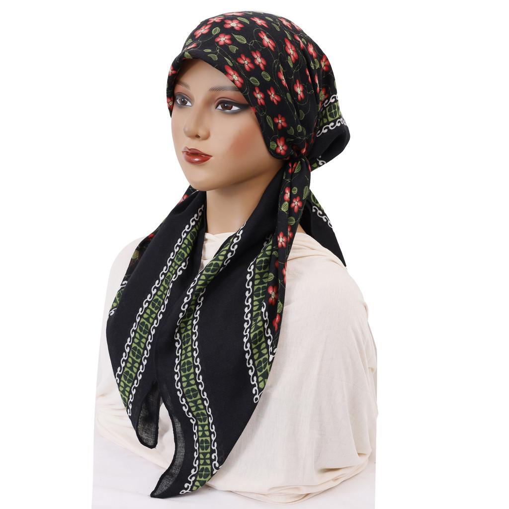 Polyester Print Infinity Headscarf With Sun Shield For Casual Summer Wear