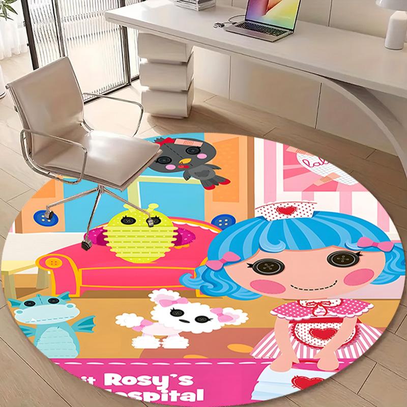 1pc Lalaloopsy4 Design Printed Area Round Carpet for Bedroom Living Room Home Decor Rugs Mat Non Slip Mat Rug for Bedside