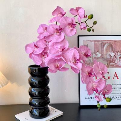 9 Head Realistic Butterfly Orchid Artificial Flower Arrangement - High-End Decorative Ornament