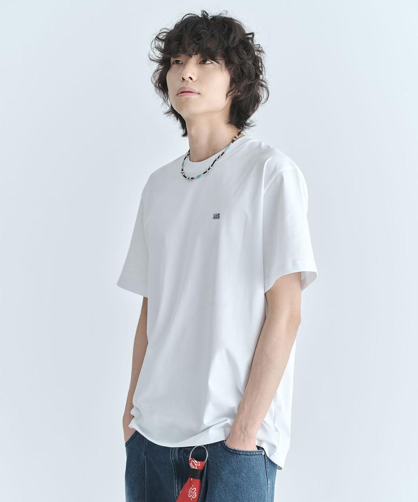 CGP [2Pack] Small Square Logo Short Sleeve T-Shirt - White