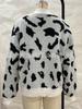 Leopard Print Jacquard Round Neck Women's Knit Sweater - Fashionable Spring & Autumn Pullover