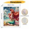 Little Mermaid Oil Painting Kit, Home Decor Handmade Gift, Fantasy Ocean Wall Art, Artistic DIY Craft, Vivid Color Wall Decoration
