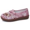 Women's Spring Ethnic Style Old Beijing Cloth Shoes, Slip-on Soft Sole Comfort Flat Shoes for Moms
