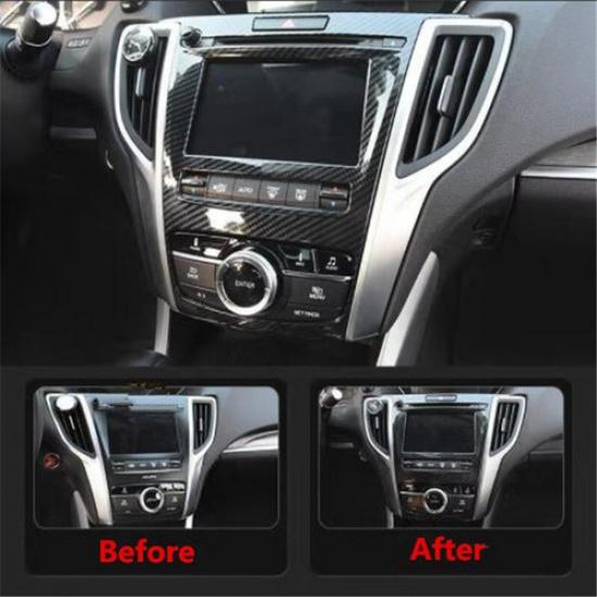 For Acura TLX 2015-2022 Carbon Fiber Air Conditioning Switch Panel Cover Trim