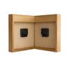 Corner Wall Clock Wood Double Sided Wall Watch Luxury Aesthetic Modern Clocks Silent Elegant Decorative Living Room Watches