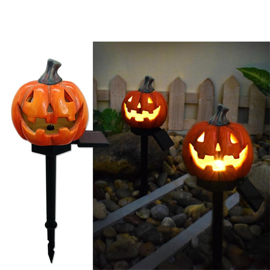 Solar Powered Halloween Pumpkins Outdoor Lights Creative Atmosphere Layout Courtyard Garden Scenery Decoration