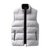 Men Waistcoat Stand Collar Sleeveless Zippered Pockets Solid Color Vest Coat Thickened Warm Windproof Vest Outwear