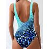 One-piece Swimsuit Women's European and American Leopard Print One-piece Swimsuit